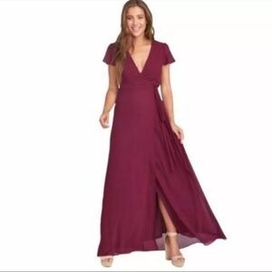 Show Me Your Mumu Noelle Wrap Maxi Dress Bridesmaid Formal Gown Size M